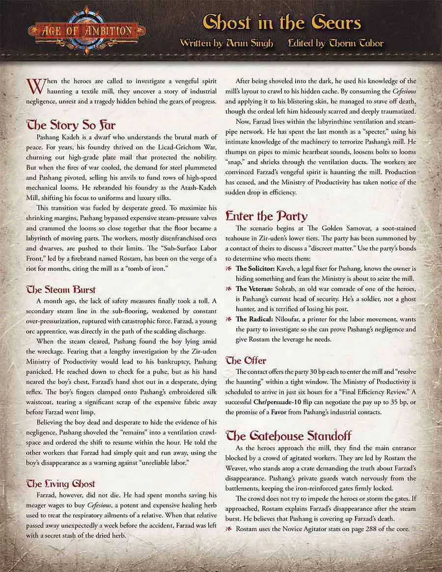 Age of Ambition: Ghost in the Gears